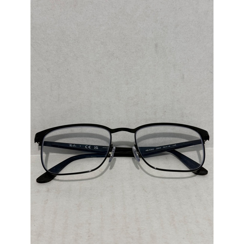 Ray-Ban RB 6363 Frames Eyeglasses 54-18 Black Excellent Matte Rectangular 2904